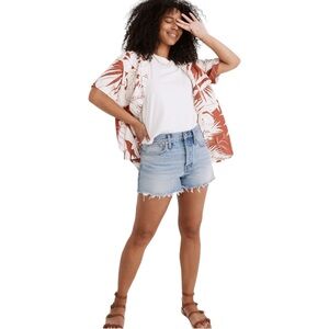 Madewell Relaxed Rosemount Wash Destroyed Hem Edition Denim Shorts